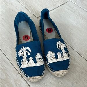 Tory Burch palm tree canvas espadrilles